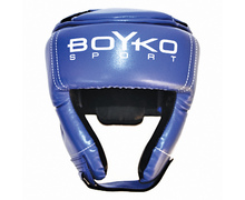 Шолом BS - для  кікбоксингу  (WAKO), шкіра композиційна, синій XXL