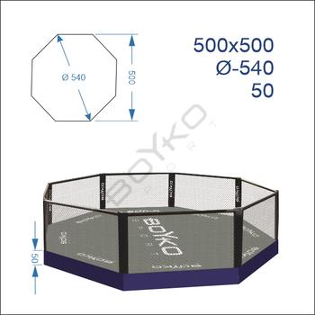 Восьмикутник (клітка ММА) BS - поміст 0,5м, 5х6м, діагональ 5.4м