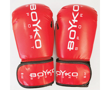 Рукавички BS - для кікбоксингу, ( WAKO), шкіра композиційна,червоні 8 ун
