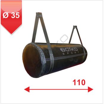Мішок боксерський BS - горизонтальний,шкіряний, на ременях 110x32см