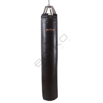 Мішок боксерський BS - циліндричний, шкіряний, 150х40 cm, на 4 пружинах L18  з обертовим диском